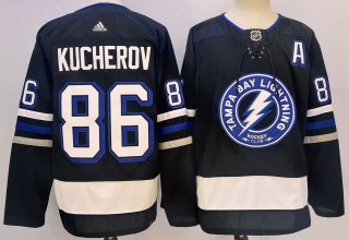 Tampa Bay Lightning #86 Nikita Kucherov Black Alternate Premier Breakaway Stitched