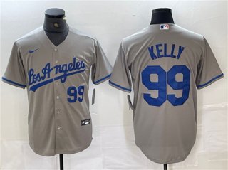 Los Angeles Dodgers #99 Joe Kelly Gray Cool Base Limited Stitched Baseball Jersey