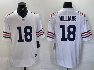 Chicago Bears #18 Caleb Williams white jersey