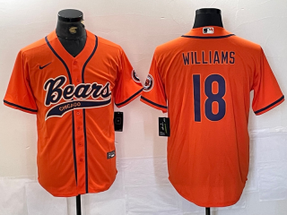 Chicago Bears #18 Caleb Williams orange