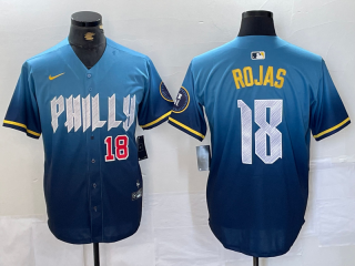 Philadelphia Phillies #18 2024 blue city jersey 2