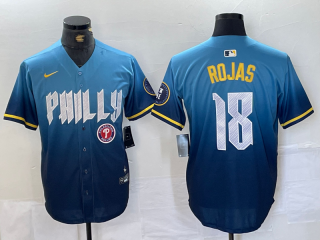 Philadelphia Phillies #18 2024 blue city jersey 4