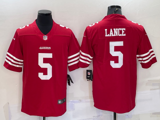 San Francisco 49ers #5 Trey Lance red 2022 new vapor limited jersey