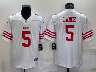 San Francisco 49ers #5 Trey Lance white 2022 new vapor limited jersey
