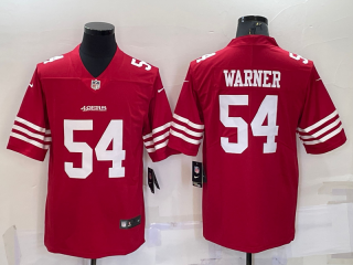 San Francisco 49ers #54 Fred Warner 2022 New red Stitched Game Jersey