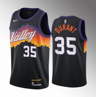 Phoenix Suns #35 Kevin Durant Balck 2021-22 City Edition Stitched Basketball Jersey