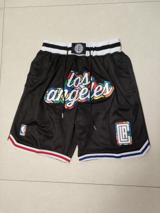 Los Angeles Clippers black city men shorts