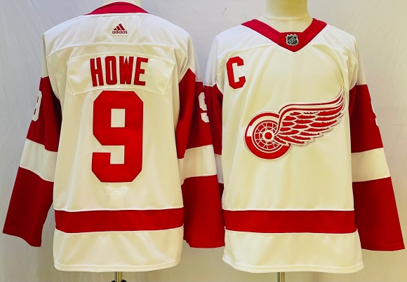 Detroit Red Wings #9 Gordie Howe White Stitched Jersey