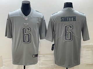 Philadelphia Eagles #6 DeVonta Smith Gray Atmosphere Fashion Stitched Jersey