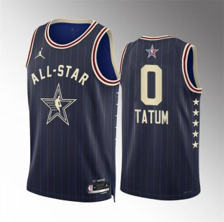 2024 All-Star #0 Jayson Tatum Navy Stitched Basketball Jersey