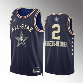 2024 All-Star #2 Shai Gilgeous-Alexander Navy Stitched Basketball Jersey