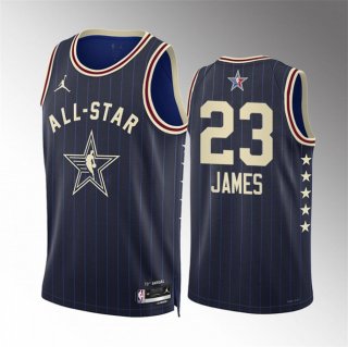 2024 All-Star #23 LeBron James Navy Stitched Basketball Jersey