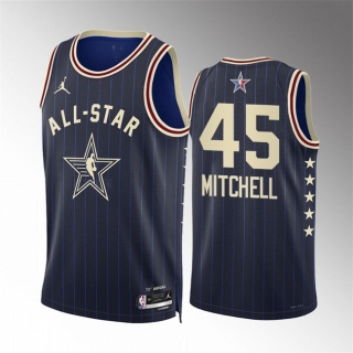 2024 All-Star #45 Donovan Mitchell Navy Stitched Basketball Jersey