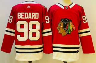 Chicago Blackhawks #98 Connor Bedard Red Stitched Hockey Jersey