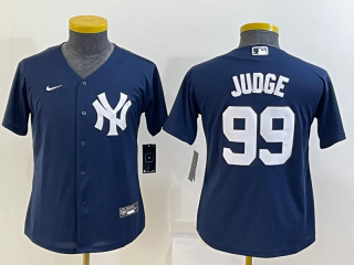 Youth New York Yankees #99 Aaron Judge Navy Stitched Baseball Jersey