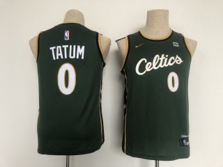 Boston Celtics #0 Jayson Tatum city youth green jersey
