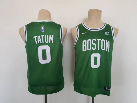 Boston Celtics #0 Jayson Tatum youth green jersey