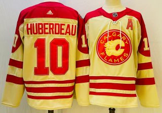 Calgary Flames #10 Jonathan Huberdeau 2023 Cream Classic Primegreen