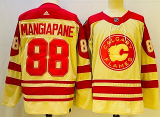Calgary Flames #88 Andrew Mangiapane 2023 Cream Classic Primegreen Stitched