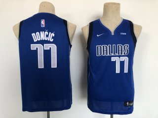 Dallas Mavericks #77 Luka Doncic blue youth jersey