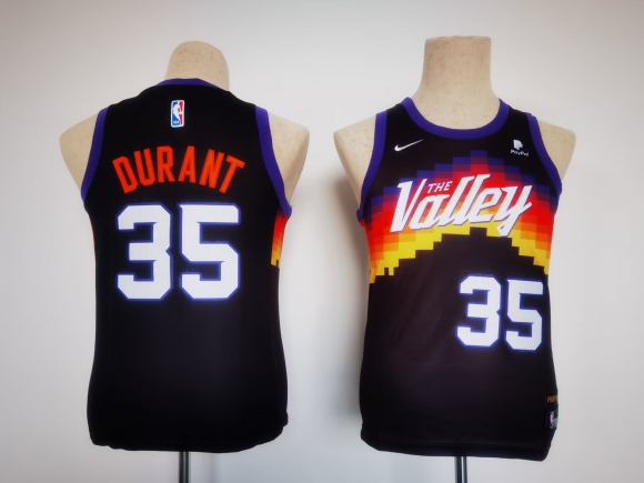 Phoenix Suns #35 Kevin Durant 22 city black youth jersey