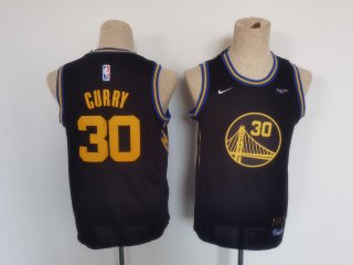 warriors #30 Stephen Curry black city 2022 youth jersey