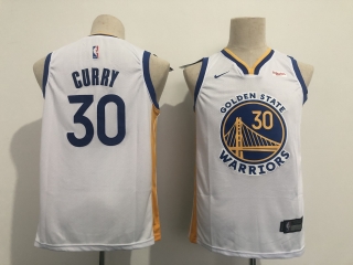 warriors #30 Stephen Curry white youth jersey