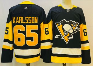 Pittsburgh Penguins #65 Erik Karlsson Black Stitched Jersey