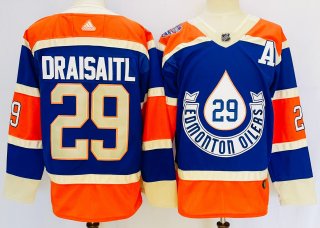 Edmonton Oilers #29 Leon Draisaitl 2023 Royal Heritage Classic Primegreen Stitched
