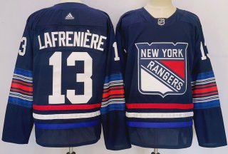 New York Rangers #13 Alexis Lafreniere Navy Stitched Jersey