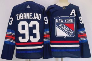 New York Rangers #93 Mika Zibanejad Navy Stitched Jersey