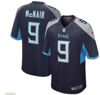 Tennessee titans #9 Steve McNair navy jersey