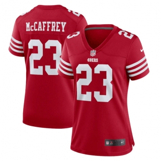 Women NFL San Francisco 49ers #23 Christian McCaffrey Red Vapor Untouchable Stitched
