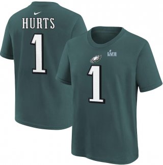 Jalen Hurts Philadelphia Eagles Nike Preschool Super Bowl LVII Name & Number T-Shirt - Midnight Green