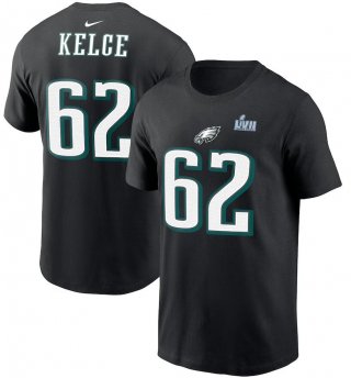 Jason Kelce Philadelphia Eagles Nike Super Bowl LVII Name & Number T-Shirt - Black