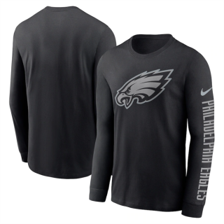 Men's Philadelphia Eagles Black Long Sleeve T-Shirt