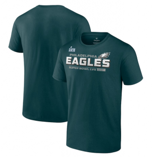 Men's Philadelphia Eagles Midnight Green Super Bowl LVII Vivid Striations T-Shirt
