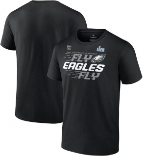 Philadelphia Eagles Fanatics Branded 2022 NFC Champions Team Slogan T-Shirt - Black