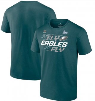Philadelphia Eagles Fanatics Branded 2022 NFC Champions Within Bounds Big & Tall T-Shirt - Midnight Green