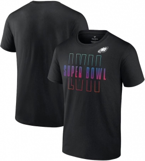 Philadelphia Eagles Fanatics Branded Super Bowl LVII Open Sky T-Shirt - Black