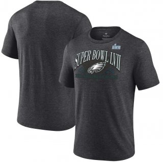 Philadelphia Eagles Fanatics Branded Super Bowl LVII Tri-Blend Triangle Strategy T-Shirt