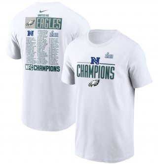 Philadelphia Eagles Nike 2022 NFC Champions Roster T-Shirt - White