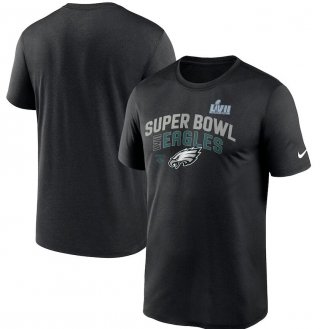 Philadelphia Eagles Nike Super Bowl LVII Team Logo Lockup T-Shirt - Black