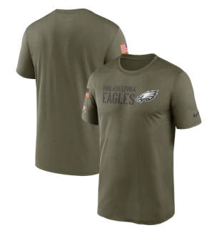 Philadelphia Eagles Olive 2022 Salute To Service Legend Team T-Shirt