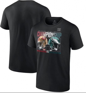 Philadelphia Eagles vs. San Francisco 49ers Fanatics Branded 2022 NFC Championship High Definition T-Shirt - Black