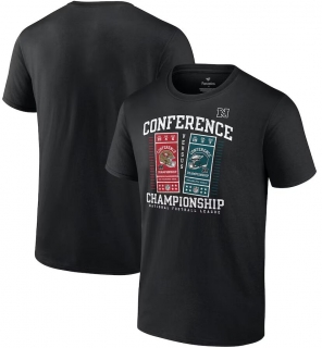 Philadelphia Eagles vs. San Francisco 49ers Fanatics Branded 2022 NFC Championship Ticket Exchange T-Shirt - Black