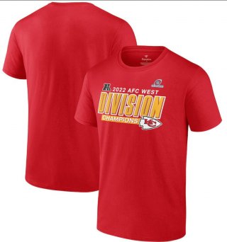 Kansas City Chiefs Fanatics Branded 2022 AFC West Division Champions Divide & Conquer T-Shirt - Red
