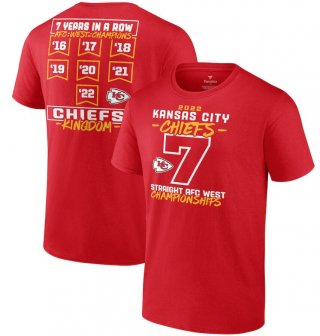 Kansas City Chiefs Fanatics Branded Seventh-Straight AFC West Division Championship T-Shirt - Red