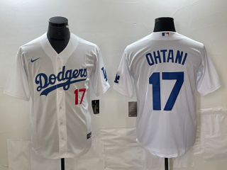 Los Angeles Dodgers #17 Shohei Ohtani white Cool Base Stitched Jersey 2