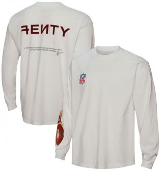 FENTY for Mitchell & Ness Unisex Super Bowl LVII Icon Long Sleeve T-Shirt - White.